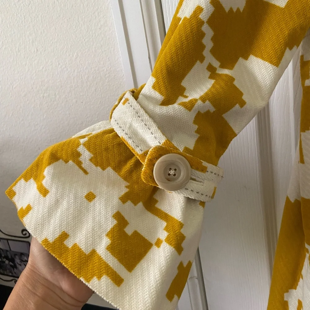 Y2K vintage Anthropologie Double-Breasted pixel Patterned Coat sz4 elevenses - Picture 5 of 8